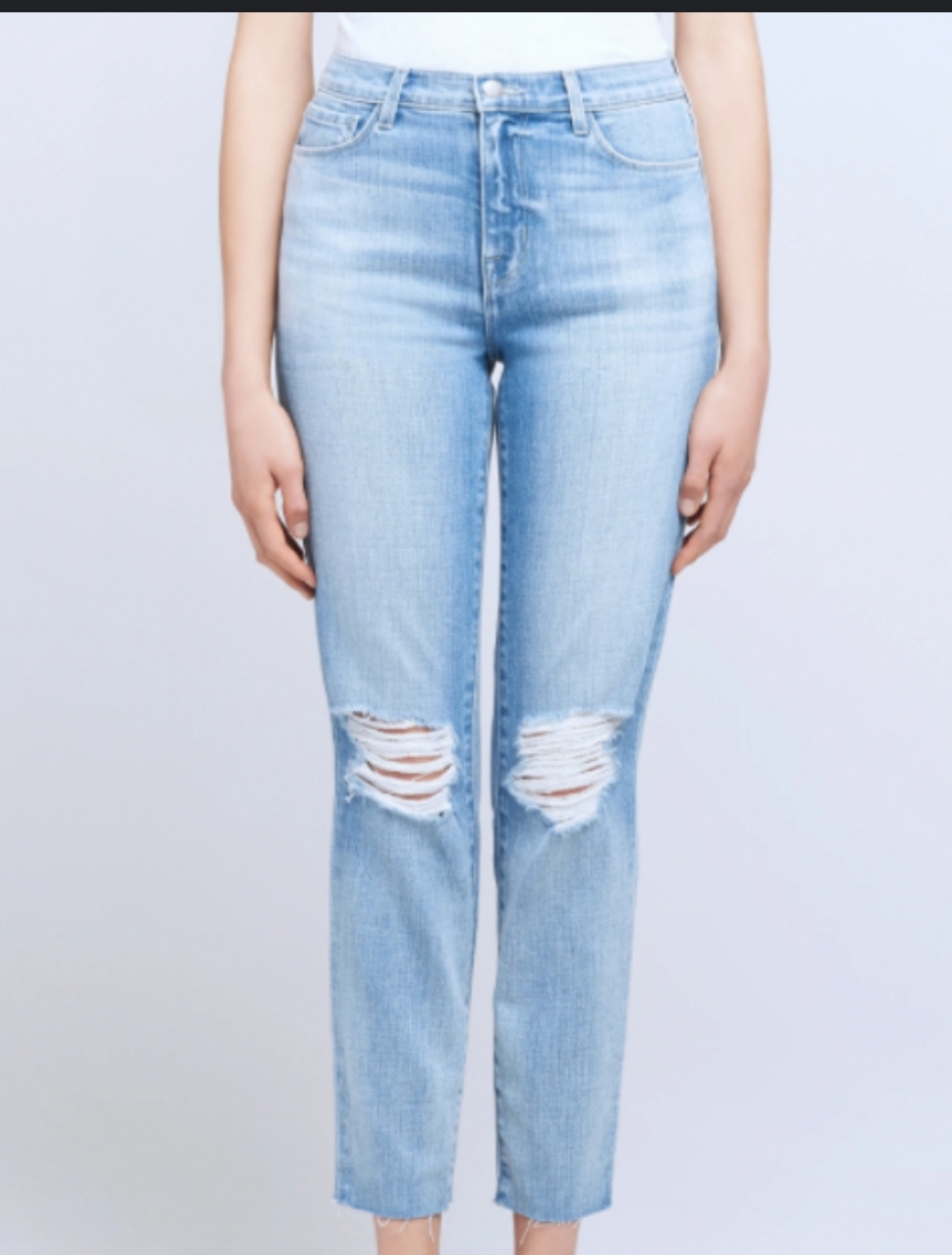 L'agence El Matador French Slip Raw Hem Denim Jeans 26
